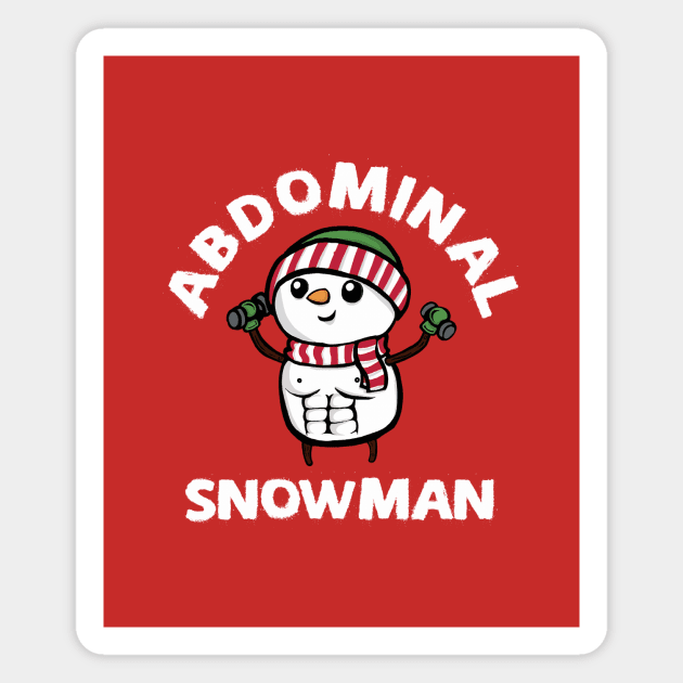 Abdominal Snowman - cute funny christmas design Magnet by toruandmidori